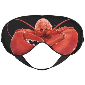 Kreeft Unisex Elastische Verstelbare Gesp Ontwerp Verduisterend Slaap Oogmasker voor Thuis Reizen Yoga Kantoor Nap