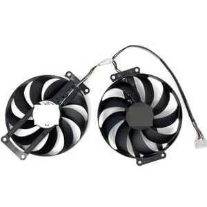FDC10H12S9-C T129215SU 6PIN 12V GPU-koelventilator voor ASUS voor GTX 1660 Ti Dual EVO OC RTX2070 grafische kaartkoelventilator(Black 2-Fan FDC)