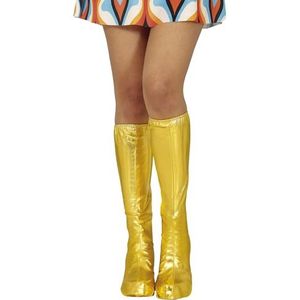 FIESTAS GUIRCA | Gele overschoenen (45 cm) - kostuumaccessoires voor jaren '70 en rockfeestjes - ideaal voor volwassenen unisex - perfect voor carnaval en Halloween - geel