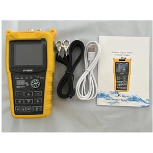 Satellietzoeker Satelliet-tv-zoeker DVB-T2 DVB-S2 DVB-C MPEG4 Digitale satellietzoekermeter 2,4 inch LCD HD for tv-tuner 2000 mAh batterij