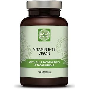 Kala Health Unieke veganistische formule met alle 8 tocoferolen en tocotriënolen, vitamine E, bevat geen PAK's, zware metalen, verontreinigingen of conserveringsmiddelen - gecertificeerd duurzaam -