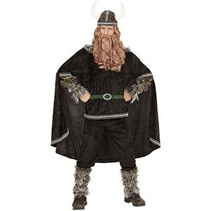 Widmann - Viking kostuum, top, broek, riem, armwarmers, beenwarmers, cape, helm, Galliër, carnaval, themafeest