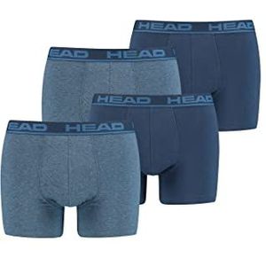 HEAD 841001001 Boxershorts voor heren, verpakking van 4 stuks, 003 - Blauwe Heaven, L