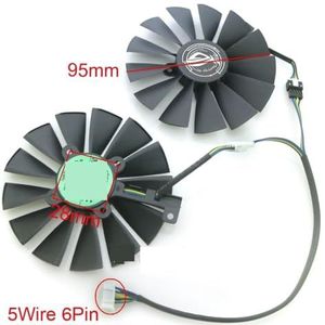 T129215SM 12V 0.25AMP 95mm GPU Fan For ASUS for GEFORCE GTX1080Ti ROG for POSEIDON PLATINUM Graphics Card Cooler Cooling(T129215SM-Pair)