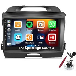 Android 15 autoradio voor K-IA Sportage (2010-2016) 9 inch 2K touchscreen 2000 * 1200 Android hoofdunit multimedia speler met CarPlay, GPS-navigatie, Bluetooth, 5G WiFi, DSP,K1 pro