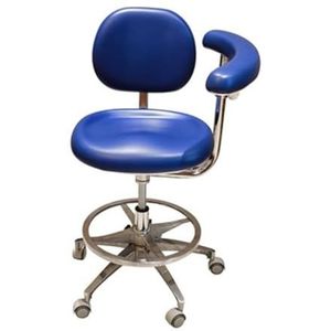 JAVPTAV Mobiele tandartsstoel, verstelbare medische kruk, 360 graden draaibaar, armleuningen van PU-leer met rugleuning.