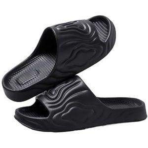 Slippers, Unisex Zomer Zachte - Onderkant Pantoffels for Binnen & Buiten Thuisgebruik,voor dames en heren(Black,45 EU)