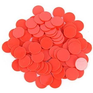Pokerfiches 10 0 stks Plastic Poker Chips Casino Bingo Markers Fun Family Club Game Toy Creative Gift Leveringsaccessoires 24mm Pokerfiches Set (Size : Red)
