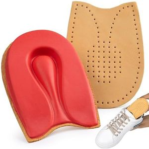 SULPO Hielspoorinlegzolen, hielkussens, schoenen met 3 hardheidsgraden voor het verlichten van hielpijn en plantaire fasciitis, hielkussen voor comfort en ondersteuning, beige, maat 35-41, hard