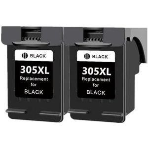 XGdEKA Vervangende inktcartridge 305XL, compatibel met printermodellen 305 2320 2710 2720 2730 1210 1215 (2 zwart)