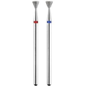 HQABCUTR 2 stuks/set kale nagelboorbits elektrische manicure slijpkop for diamantfrees
