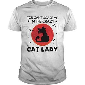 You Cant Scare Me Im The Crazy Cat Lady Halloween Tshirt, Unisex Hoodie, Sweatshirt for Mens Womens Ladies Kids T-shirts & overhemden(3X-Large)