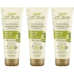 3x Dalan d`Olive hand- en lichaamscrème, 250 ml