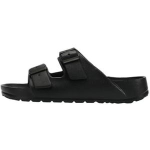 Doucheschoenen, Buitenkleding Zomersport Platte strandsandalen for mannen en vrouwen(Black,37 EU)