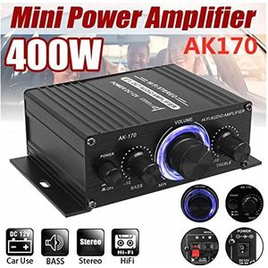 Audioversterker, AK170 / 270/370/380 800W 12V HIFI Power versterker Stereo Home Auto BAS AUDIO AMP Auto Luidspreker Klasse D Auto Home Sound Power AMP(AK170 No buthooth)