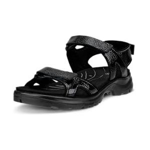 ECCO Women's Yucatan 2.0 Sport Sandal, Black Patent, 11-11.5