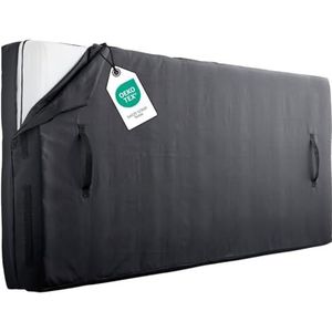 Dreamway - Verhuishoes, matras, 180 x 200 cm, waterdicht en robuust, 8 versterkte handgrepen, robuuste ritssluiting, Oeko-Tex-gecertificeerd, herbruikbaar en robuust