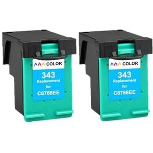 Compatibele 343 337 inktcartridge for P-hotosmart 2575 8050 C4180 D5160 Deskjet 6940 D4160(2Pack Color)