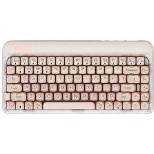 Mechanisch foundation toetsenbord met baby beer-raton-schakelaars compatibel met ramen en besturingssysteem roze kleur en 3 verbindingsopties (mechanisch toetsenbord)