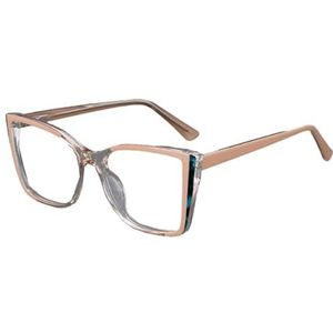 Halloween-cadeau Modieuze montuur, Vierkante unisex brilmonturen met veerscharnier, veelkleurig(Pink)