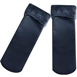 Vrouwen Super Zachte Fuzzy Pluche Warm Winter Thuis Slapen Slipper Sokken Diepblauw, Blauw, as described
