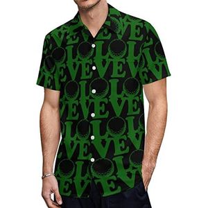 Love Golf Hawaiiaanse shirts voor heren, casual overhemd met korte mouwen, knoopsluiting, vakantie, strandshirts, XL