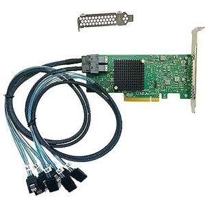 LSI 9300-8i RAID-controllerkaart PCI E 3.0 12Gbps HBA IT-modus ZFS FreeNAS unRAID + 2 SFF-8643 SATA-kabel RAID-uitbreidingen