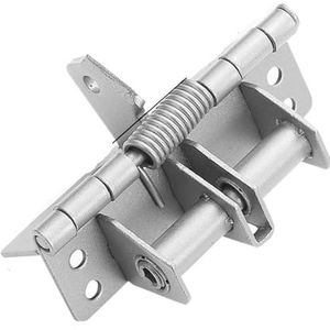 Deurveerscharnier, Veer zelfuitlijnend scharnier 4 inch veelkleurige 90 graden positionering automatisch sluitend(Silver)