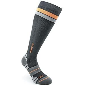Relaxsan 800 Sport Socks (Grijs/Oranje, 3S) – Sokken met sportcompressie met Dryarn vezel voor maximale prestaties