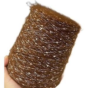 500g Color Dot Mohair Wool Thread for Hand Knitted Scarf Sweater Hat (Size : Snowflake coffee)