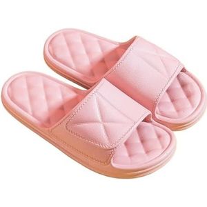 Non-slip Bathroom Slippers,Soft Slippers,Indoor And Outdoor Platform Pool Slippers Shower Slippers (Color : Pink, Size : 41-42)