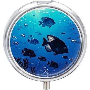 Ronde pillendoos 3 compartimenten draagbare medicijnpillendoos één maat pillendoos voor zakpillenorganisator en vitaminecontainers voor reizen