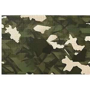 Leger Camouflage Puzzel 1000 Stuk Volwassen Jigsaw Puzzel, Puzzel, Games, Home Decor (29,5"" X 19,7"")