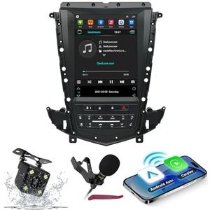 Android 14 Autoradio Navi voor C-adillac SRX (2009-2012) 9.7 ""Screen Car Multimedia Player met Carplay GPS Navigatie 2Din Radio Bluetooth 5.0 HIFI FM 5G-WiFi SWC DSP MIC Camera,8g+256g