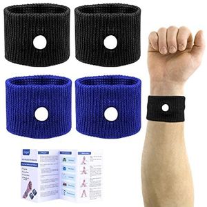 Brede polsbandjes, 2 paar plus size bewegingsziektebanden, anti-misselijkheid, polsbandjes, voor volwassenen, misselijkheid, polsbandjes, reisziektebandjes voor auto, zeecruise, vliegende zwangerschap