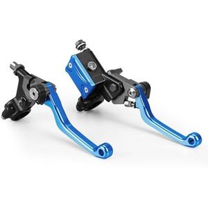 Universele 7/8"" 22mm Standaard Stuur Hydraulische Remkabel Koppelingshendelset Montage Koppelingremhendel(Blue)