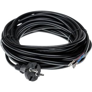 vhbw Stroomkabel compatibel met Miele S6240, S700i, S799i, S8310, S8320, S8340 stofzuiger - 10 m kabel 1000 W