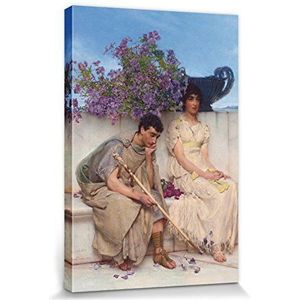 1art1 Sir Lawrence Alma-Tadema Poster Kunstdruk Op Canvas An Eloquent Silence, 1890 Muurschildering Print XXL Op Brancard | Afbeelding Affiche 30x20 cm