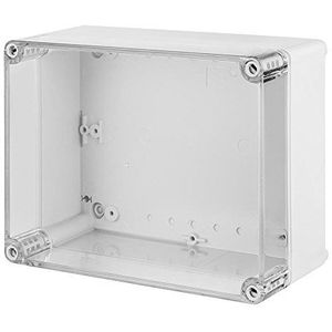 INDUSTRIAL Opbouwdoos, 220 x 170 x 86 mm, IP65 beschermingsklasse, uv-bestendig, slagvast, polycarbonaat, voor industriële toepassingen