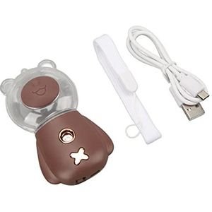 Nano Mist Sprayer, Handheld Facial Hydraterende Huid DC5V 3 Minuten Timing voor Thuis (Bruin)