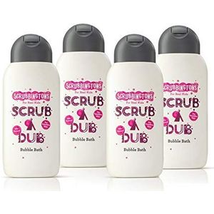 Scrubbingtons Scrub A Dub Cotton Soft Bubble Bath For Kids - Cotton Extract & Aloe Vera for Sensitive Skin 4 x 250ml