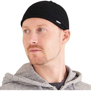 Mens Summer Kufi Skull Cap - Cotton Skullcap Muslim Prayer Hat Tight Fitting Dad Hat Men Beanie Hat Womens Chemo Hat Black