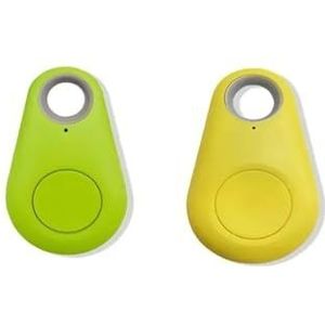 Mini GPS Tracker Bluetooth Buiten Anti-verloren Apparaat Huisdier Portemonnee Tracking Tweerichtings Positionering Slimme Locator Accessoire(SD yellow 1 Green 1)