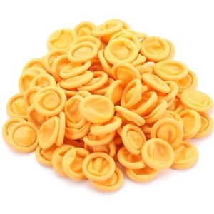 Vingertop Rubber Bescherm, Verpakking van 100 wegwerpbare latex vingercondooms in meerdere kleuren(Yellow)