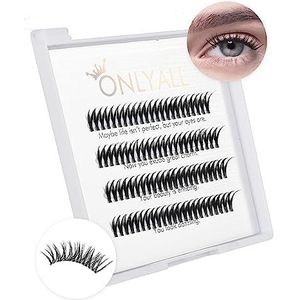 Lash Clusters Cat Eye Extension Nertsen Individuele Cluster Lash Pluizige DIY Pre-styled Cateye 8 Paar # 24