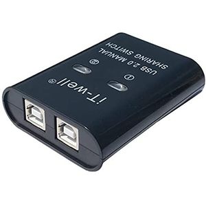 USB Handmatige Schakelaar Hub Printer Delen Apparaat 2 in 1 uit Data Transfer Hub