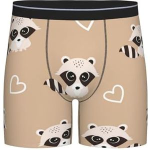 GRatka Boxer slips, heren onderbroek Boxer Shorts been Boxer Slips grappig nieuwigheid ondergoed, wasbeer schattige dierenprint, zoals afgebeeld, L