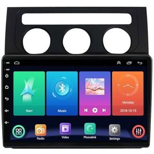 Dubbele DIN Android 14 autoradio voor VW Volkswagen Touran 2003-2010 9 Duim QLED Touch screen-met Draadloze Carplay Android Auto GPS navigatie 4G WiFi Stuurwielbediening achteruitrijcamera(A,P2 WIFI 4