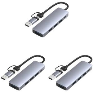 3 set 5 in 1 USB A/C Multifunctionele Hub Aansluiting Data Transfer Accessoire Adapter Converter Adapter Docking Station Apparatuur