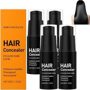 Lefron Haarconcealer, Lefron Magic Hair Concealer 2.0, waterdicht & zweetbestendig, retoucheren voor grijze dekking, onmiddellijke dekkende crème voor dunner haar, voller uiterlijk, sneldrogend, 4